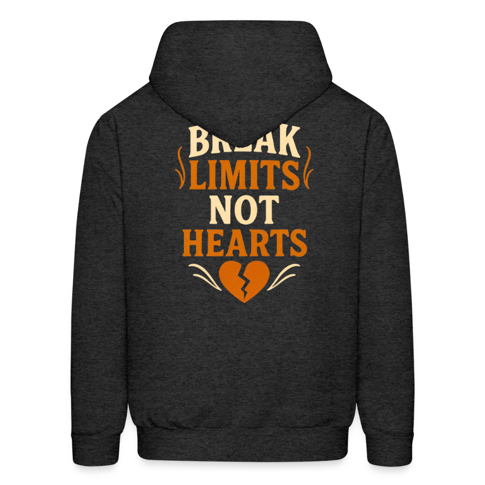 Break Limits Not Hearts Hoodie - charcoal grey
