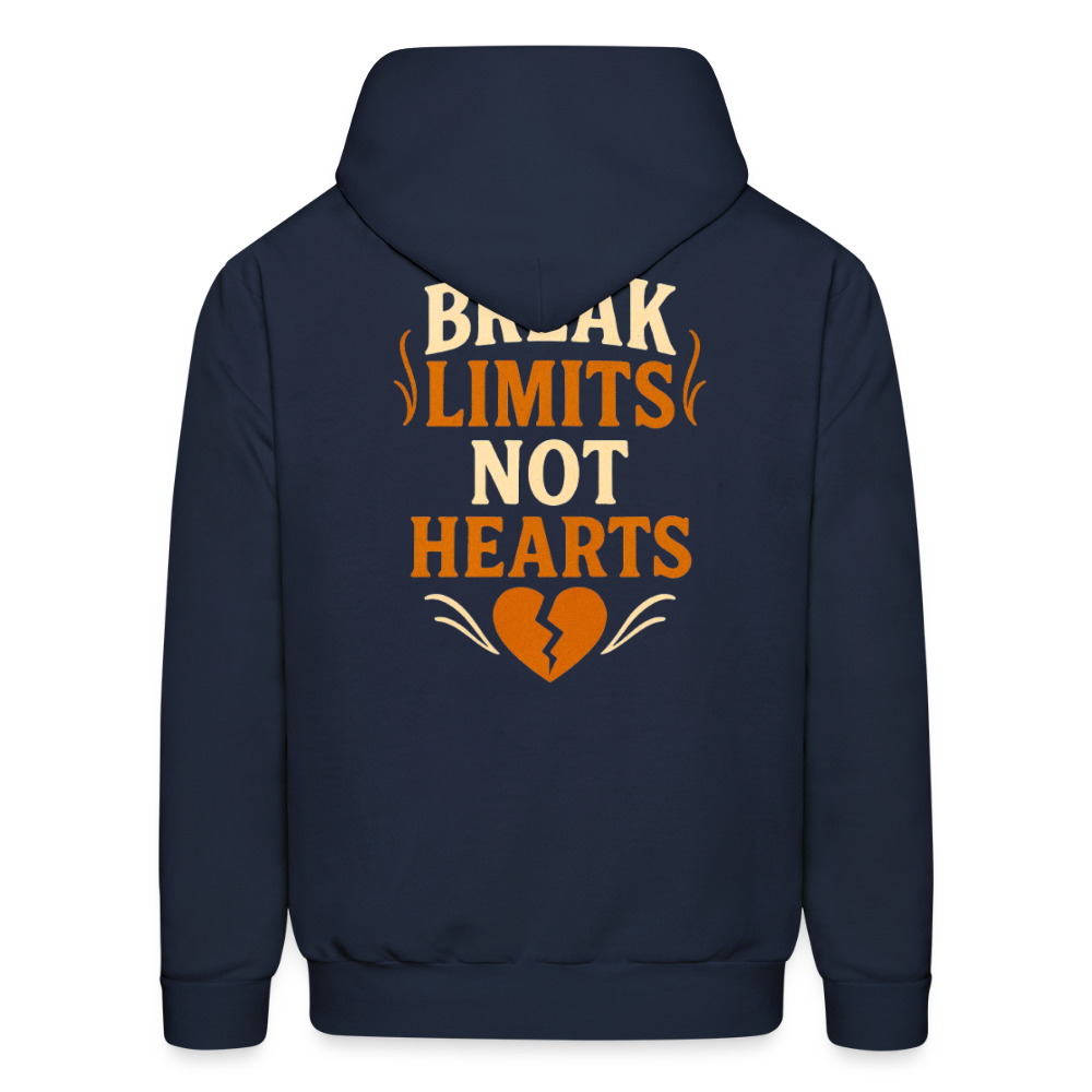 Break Limits Not Hearts Hoodie - navy