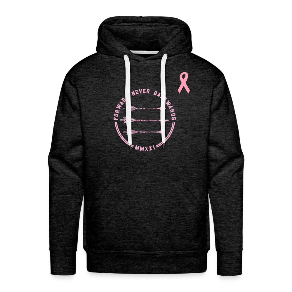 Men’s Breast Cancer Hoodie - charcoal grey