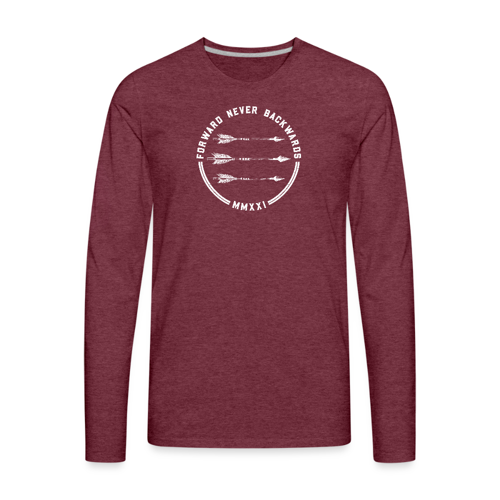 Men's FNB Long Sleeve T-Shirt - heather burgundy