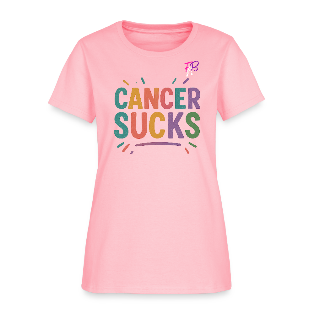 Women's Cancer Sucks T-Shirt - pink