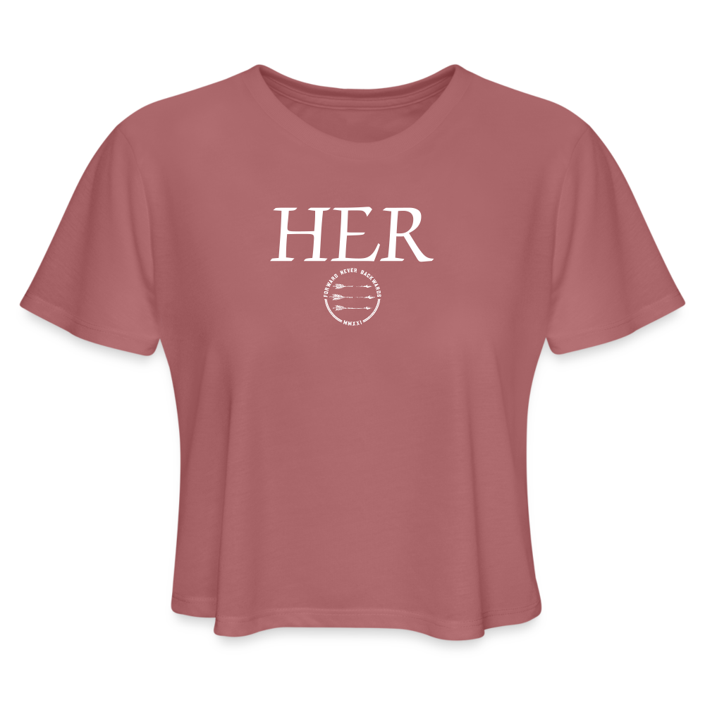 HER Cropped T-Shirt - mauve