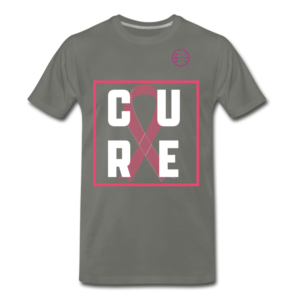 Men's Breast Cancer T-Shirt - asphalt gray