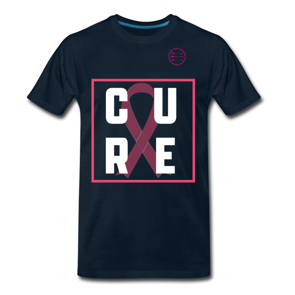 Men's Breast Cancer T-Shirt - deep navy