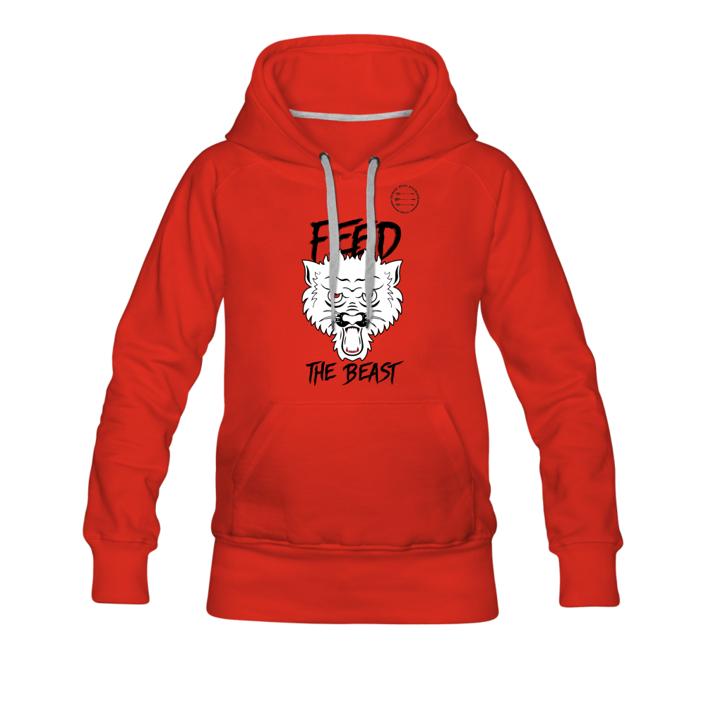 Women’s Feed the Beast Hoodie - red