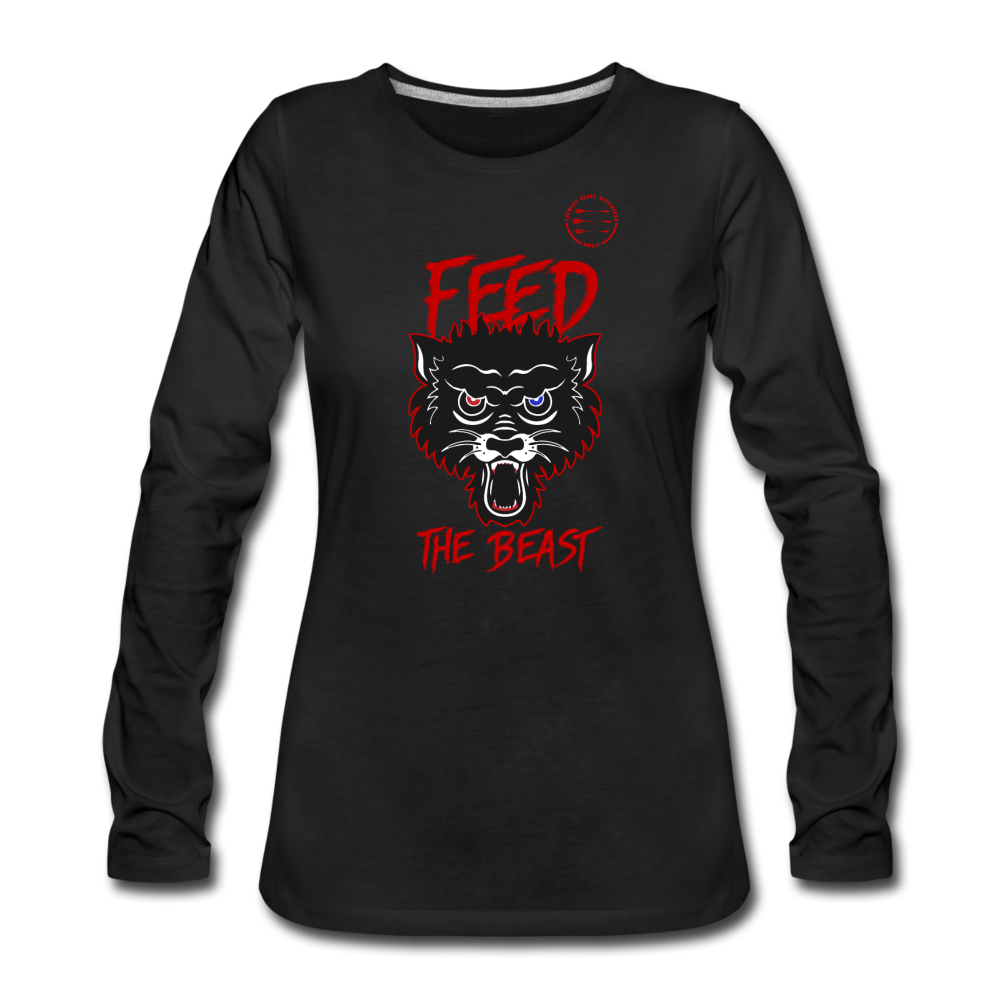 Women's Feed the Beast Long Sleeve T-Shirt - black