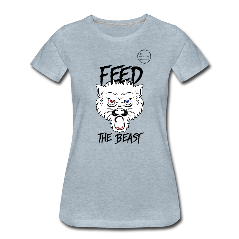 Women’s Feed the Beast T-Shirt - heather ice blue