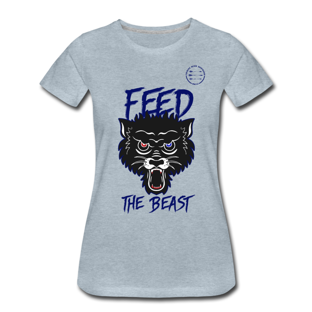 Women’s Feed the Beast T-Shirt - heather ice blue