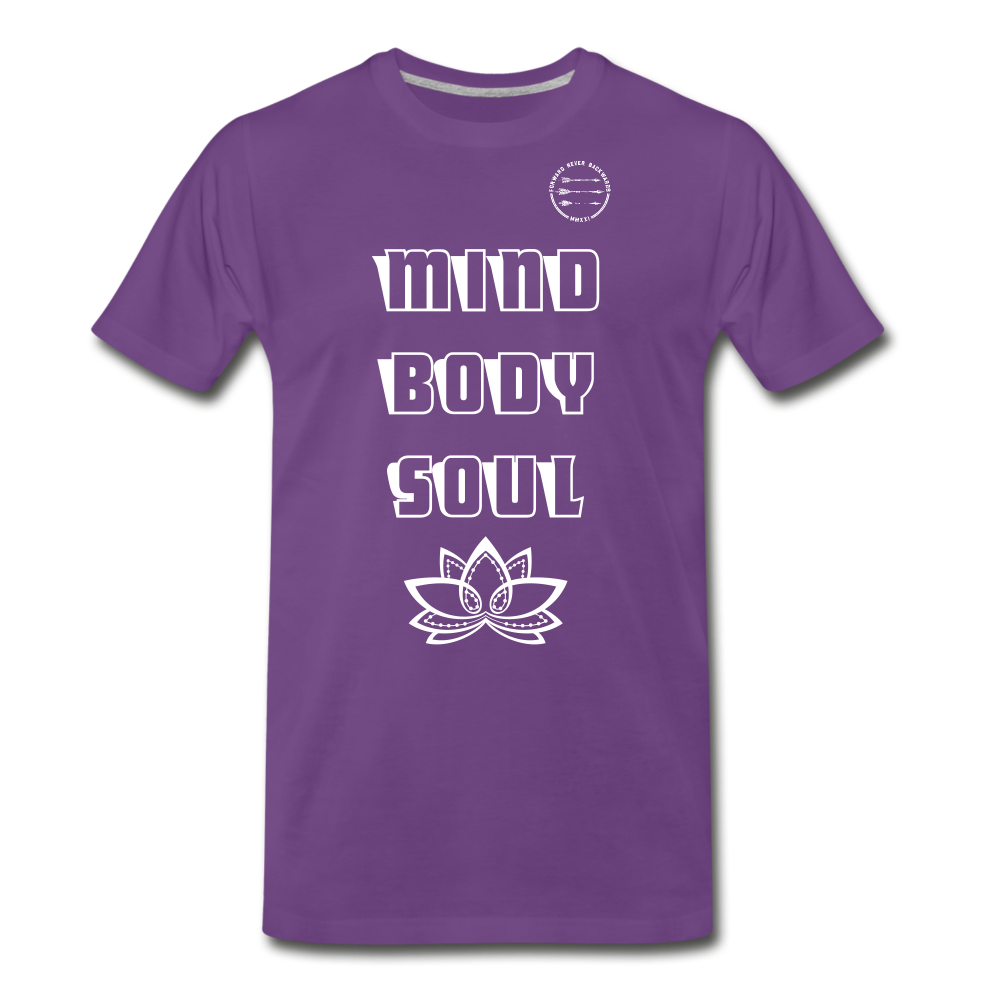 Men's Mind Body Soul T-shirt - purple