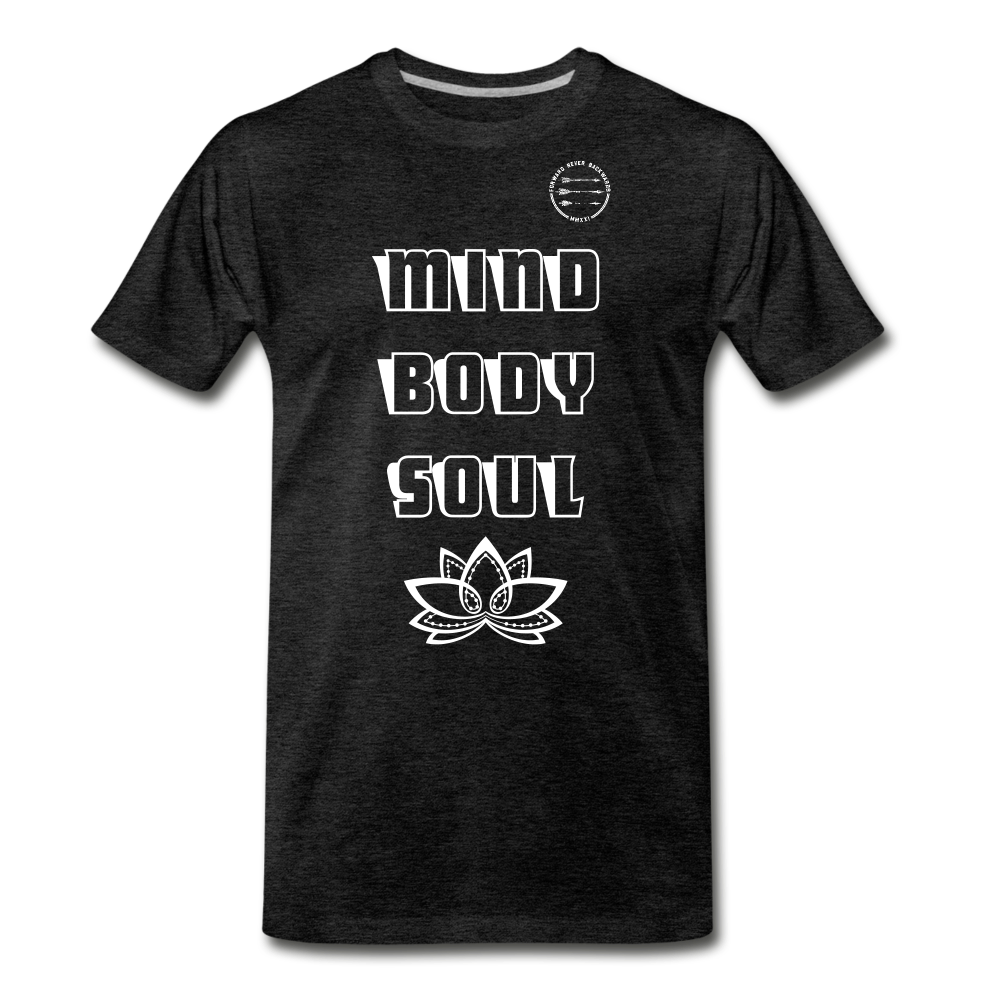 Men's Mind Body Soul T-shirt - charcoal grey