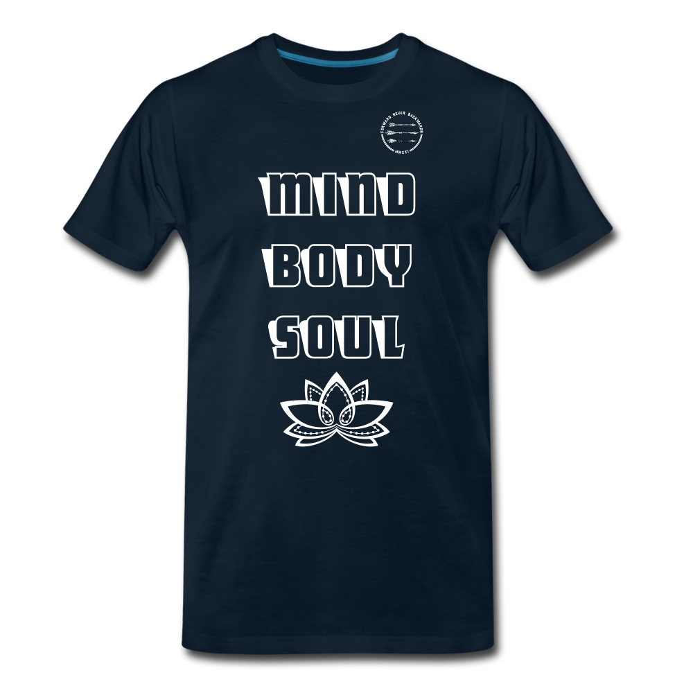 Men's Mind Body Soul T-shirt - deep navy
