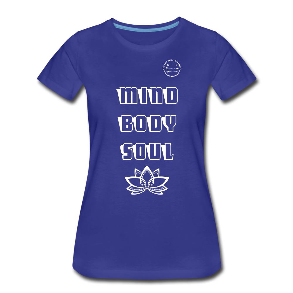 Women’s Mind Body Soul T-shirt - royal blue