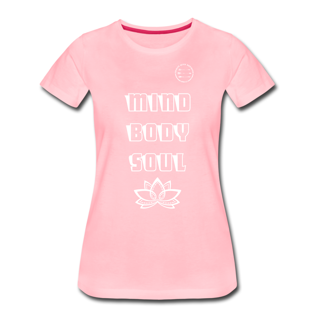 Women’s Mind Body Soul T-shirt - pink