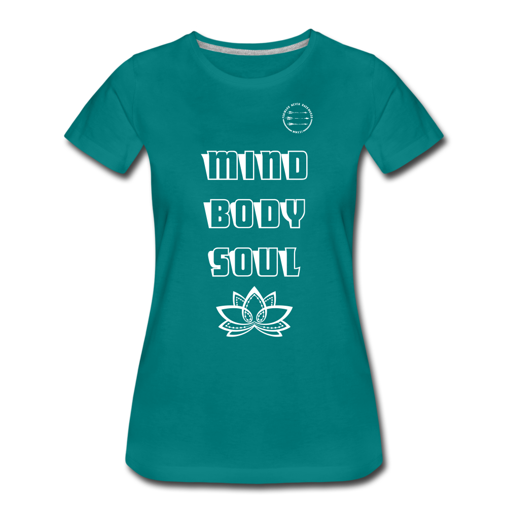 Women’s Mind Body Soul T-shirt - teal