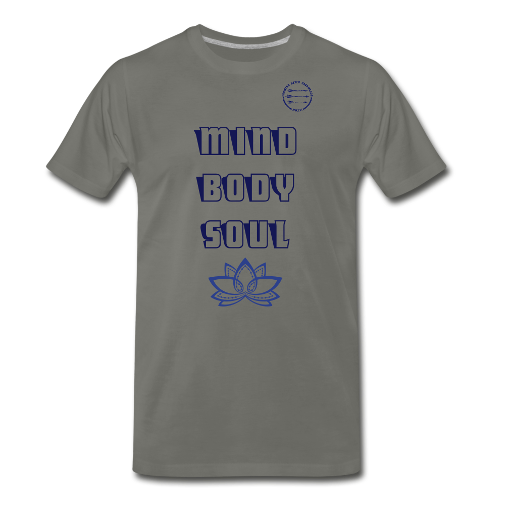 Men's Mind Body Soul T-Shirt - asphalt gray