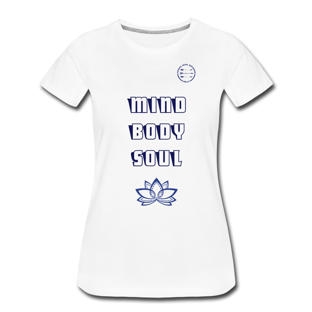 Women’s Mind Body Soul T-Shirt - white