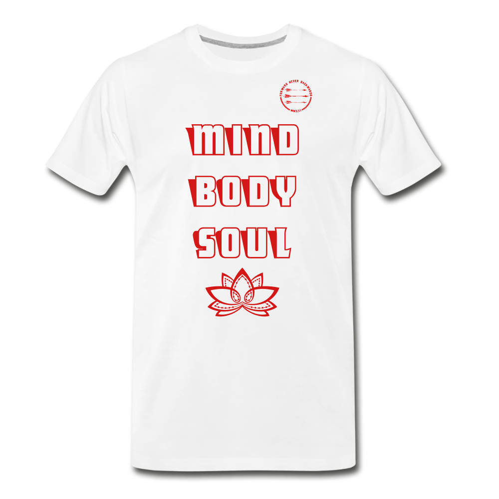 Men's Mind Body Soul T-Shirt - white