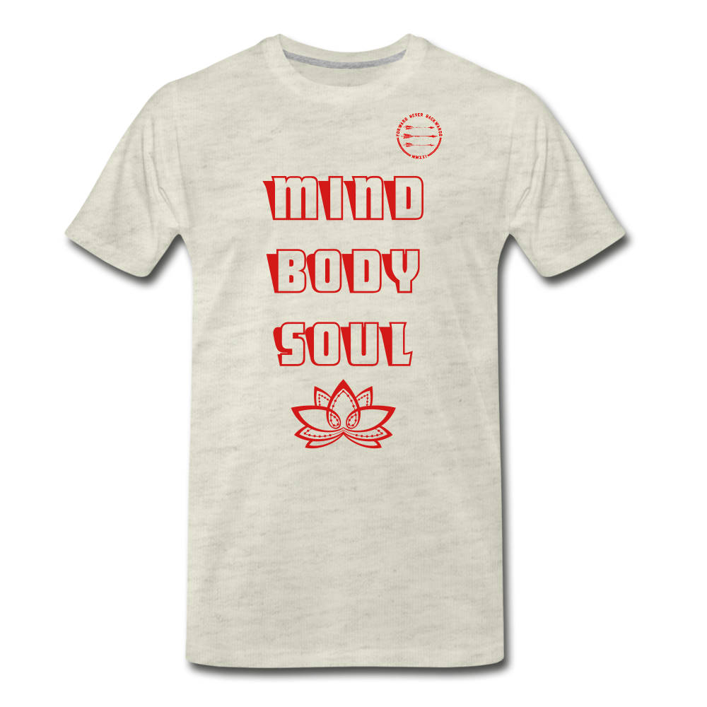Men's Mind Body Soul T-Shirt - heather oatmeal