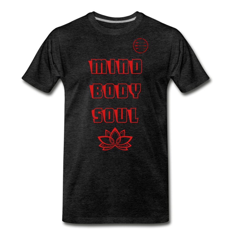 Men's Mind Body Soul T-Shirt - charcoal grey
