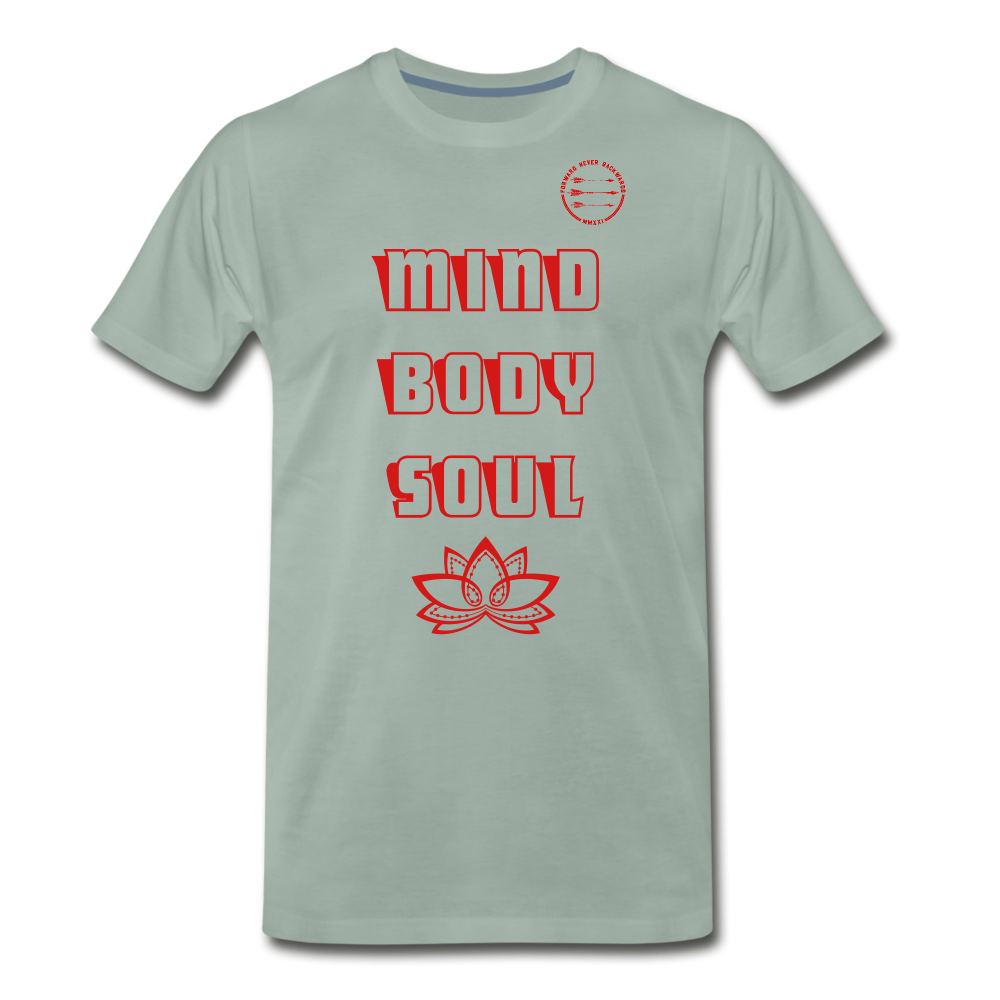 Men's Mind Body Soul T-Shirt - steel green