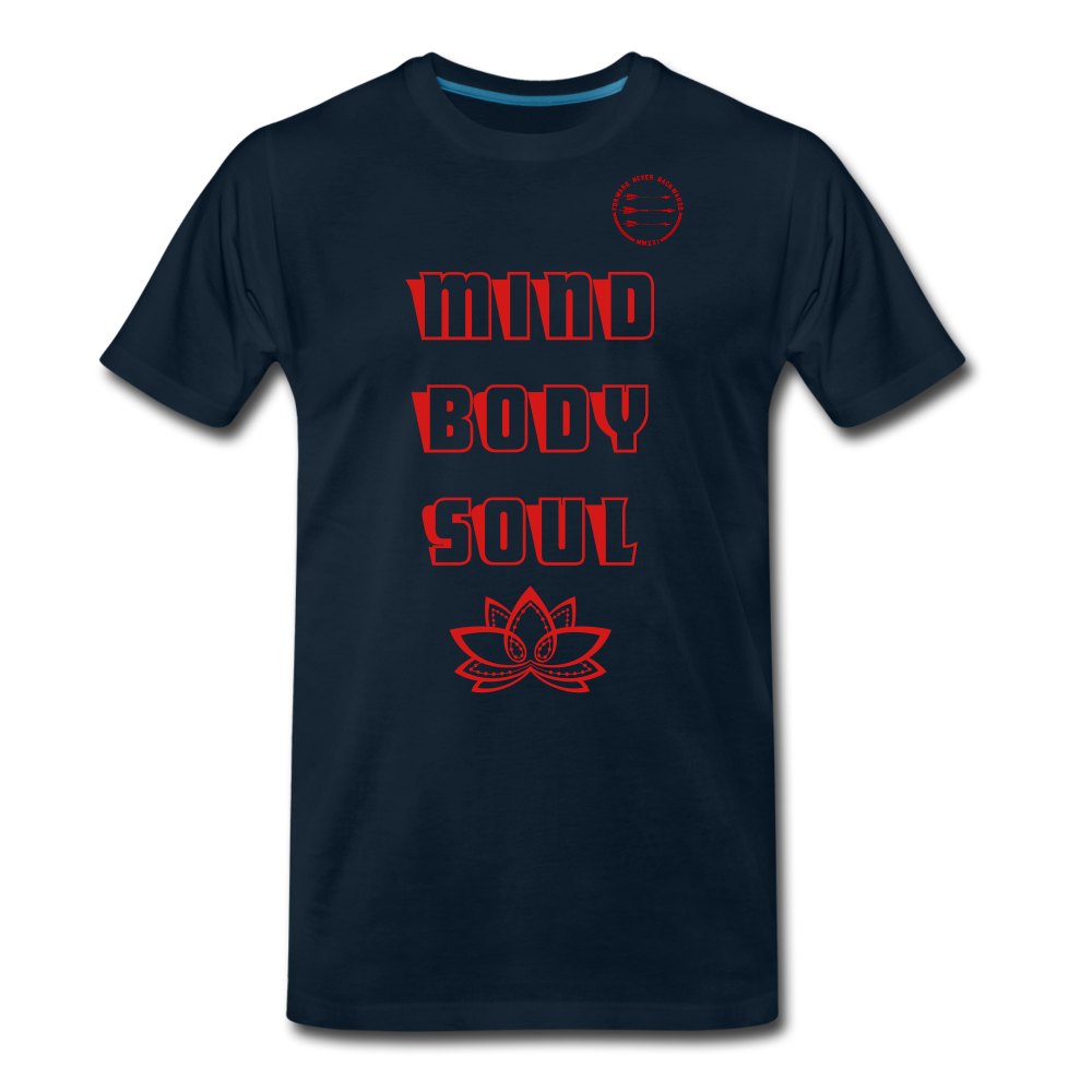 Men's Mind Body Soul T-Shirt - deep navy