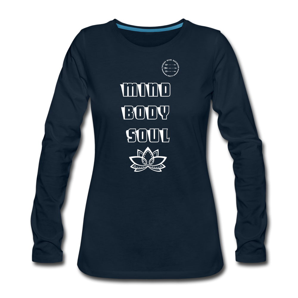Women's Mind Body Soul Long Sleeve - deep navy