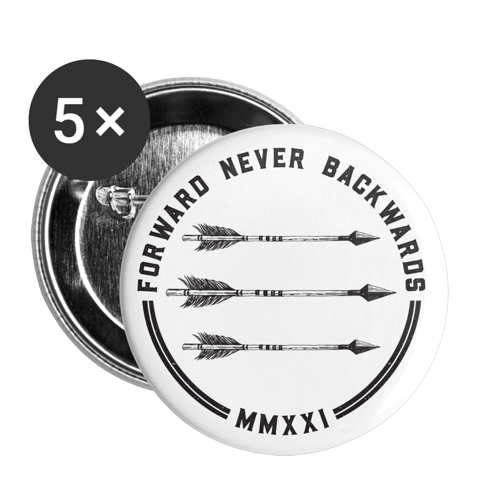 Buttons small 1'' (5-pack) - white