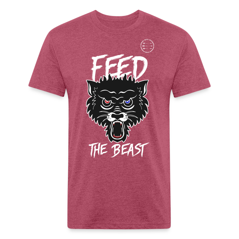 Feed the Beast T-Shirt - heather burgundy