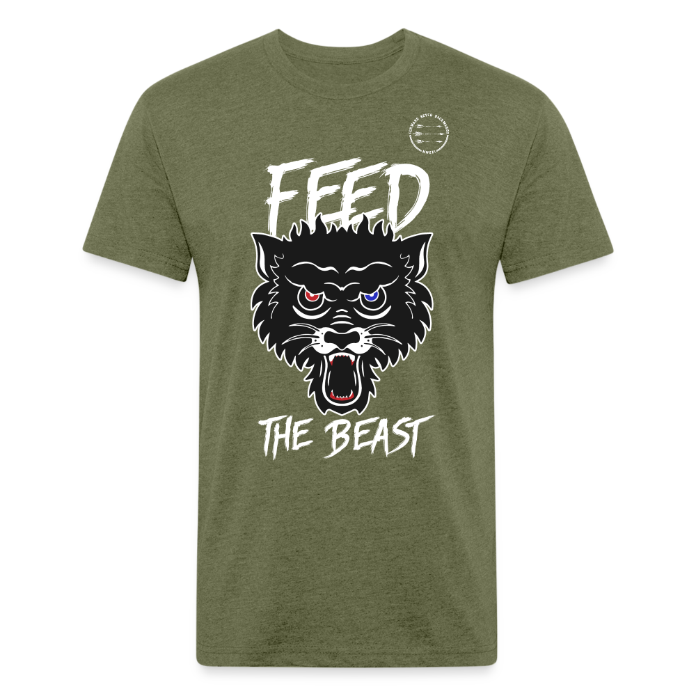 Feed the Beast T-Shirt - heather military green