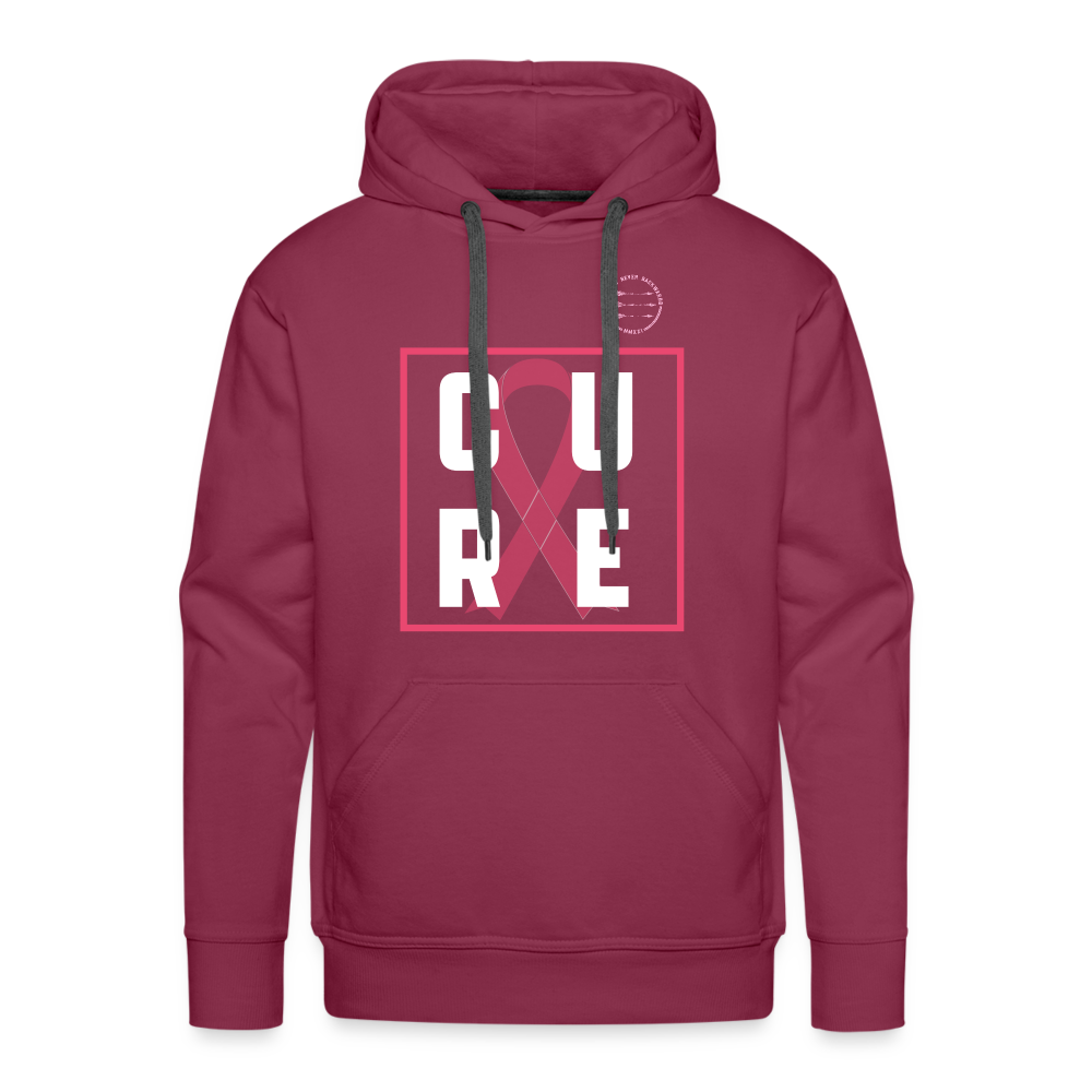 Men’s Breast Cancer Hoodie - burgundy