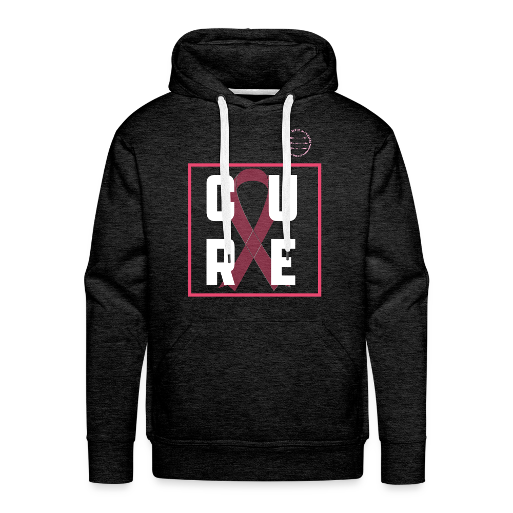 Men’s Breast Cancer Hoodie - charcoal grey