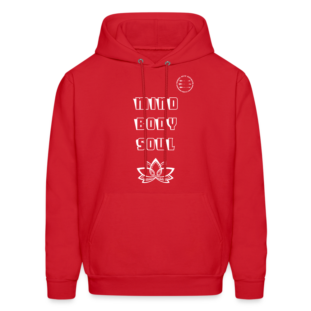 Men's Mind Body Soul Hoodie - red