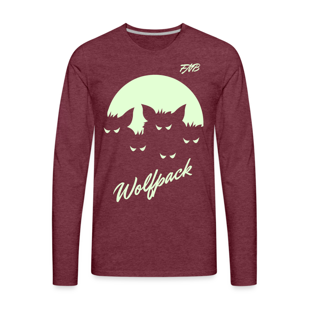 Men's Wolfpack Long Sleeve - heather burgundy