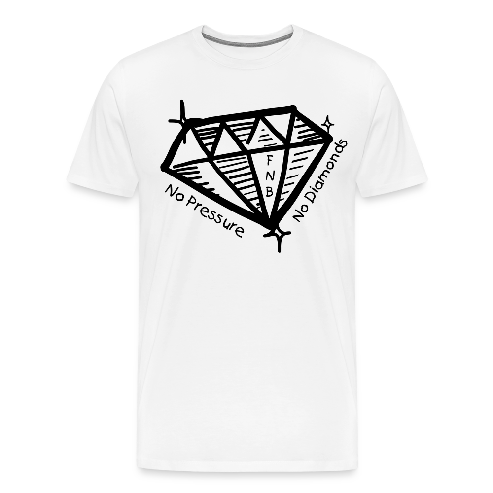 No Pressure No Diamonds T-shirt - white