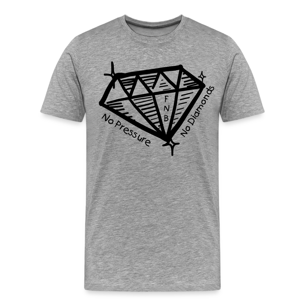 No Pressure No Diamonds T-shirt - heather gray