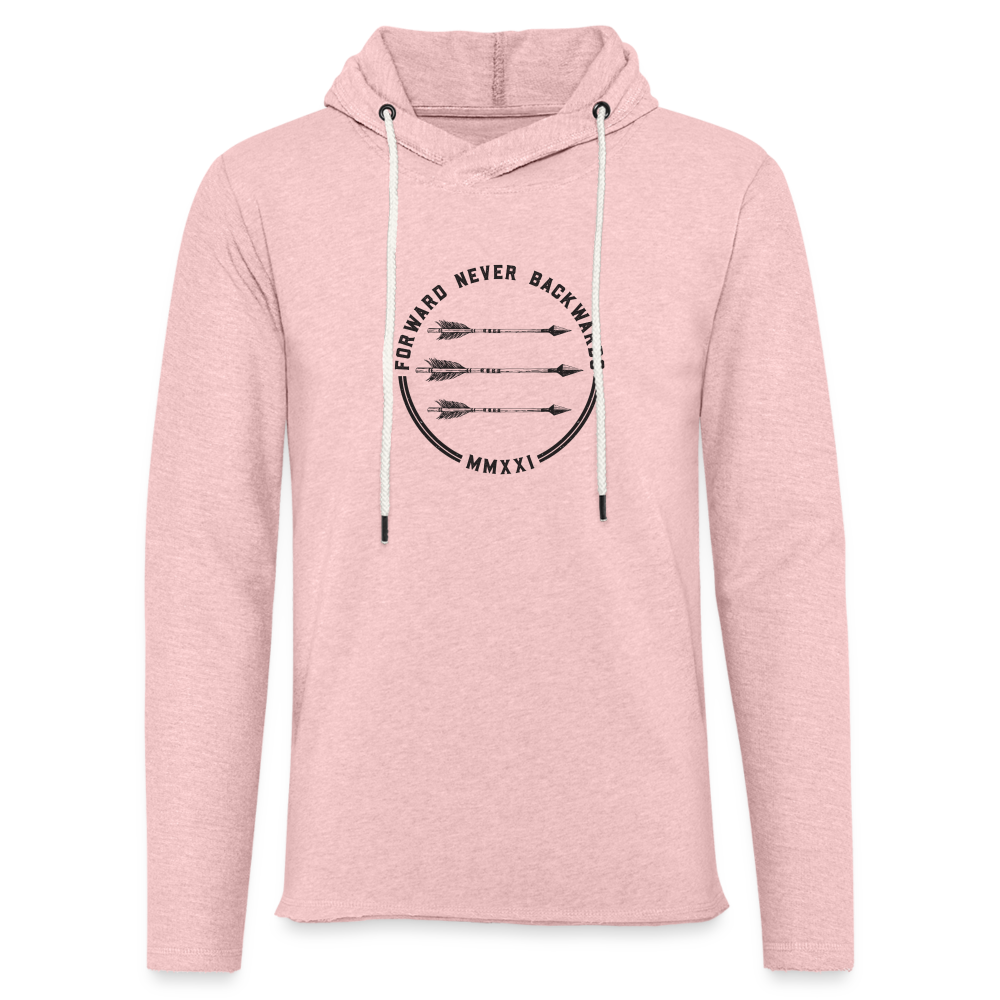 FNB Lightweight Terry Hoodie - cream heather pink