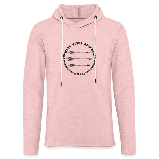 FNB Lightweight Terry Hoodie - cream heather pink