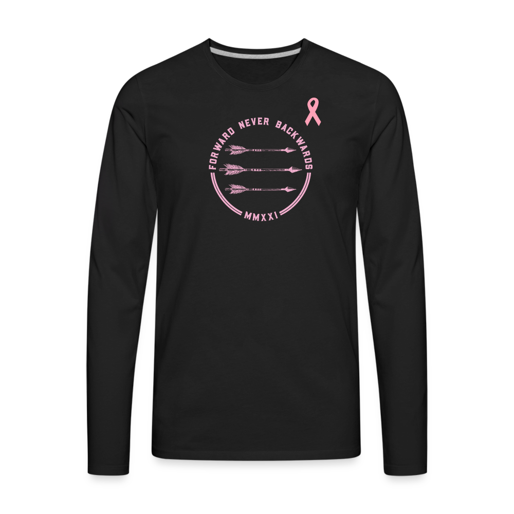 Men's Breast Cancer Long Sleeve T-Shirt - black