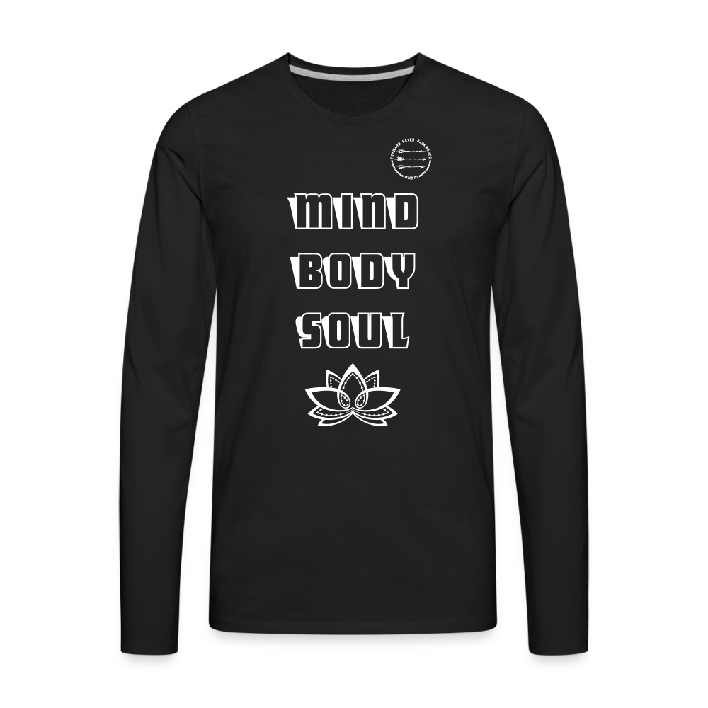 Men's Mind Body Soul Long Sleeve - black