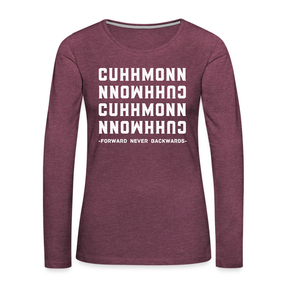 Women's Cuhhmonn Long Sleeve T-Shirt - heather burgundy