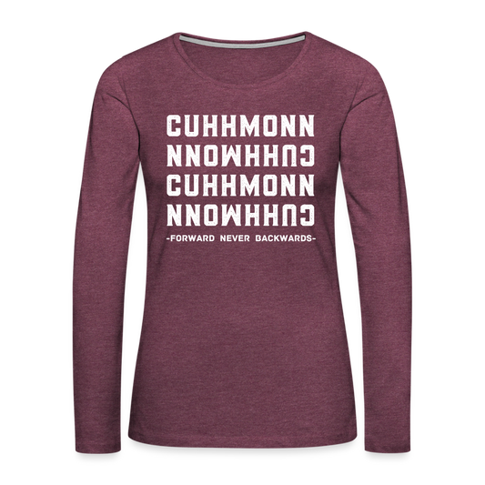 Women's Cuhhmonn Long Sleeve T-Shirt - heather burgundy