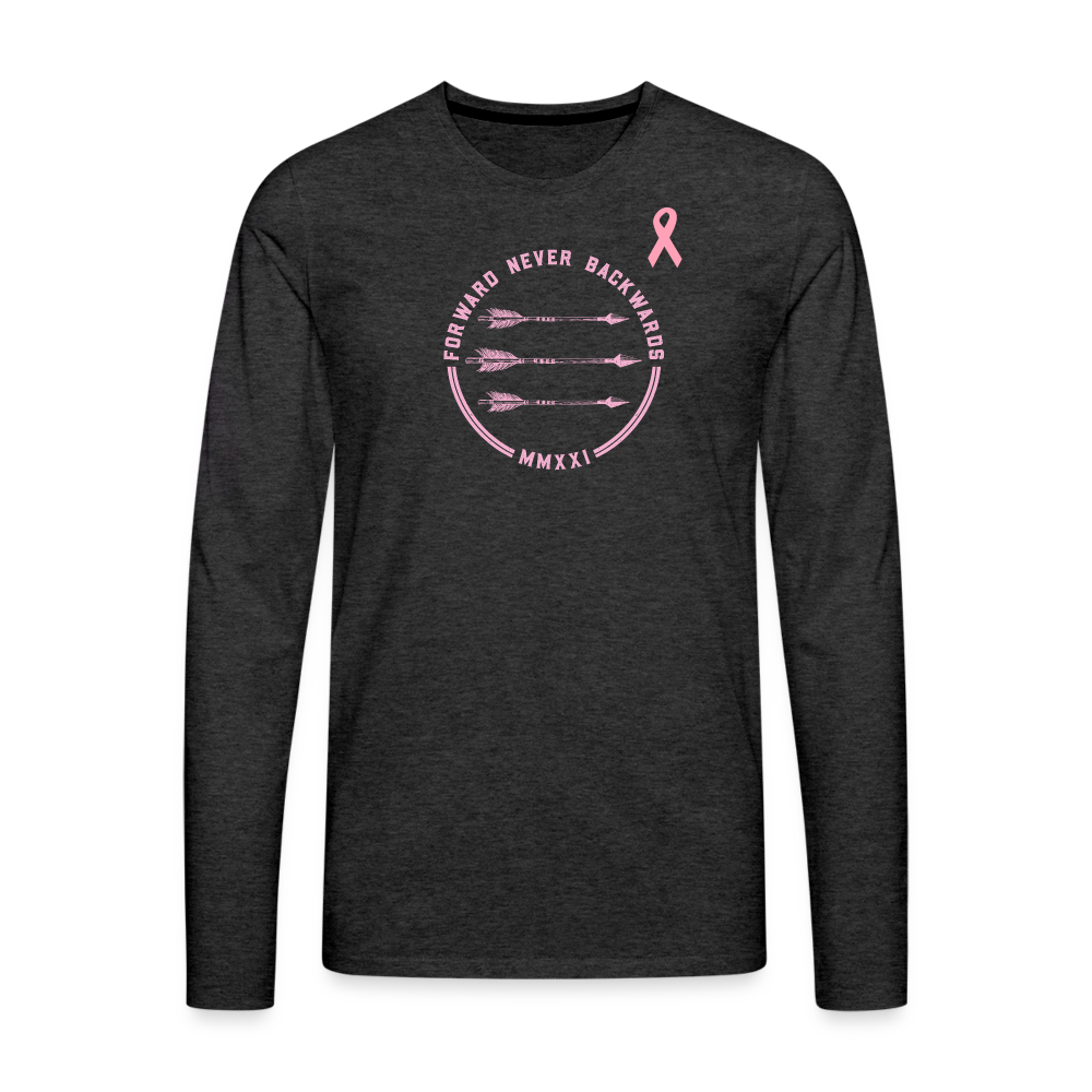 Men's Breast Cancer Long Sleeve T-Shirt - charcoal grey