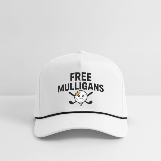 Free Mulligan Golf Cap - white/black