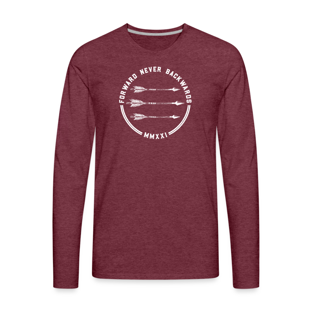 Men's FNB Long Sleeve T-Shirt - heather burgundy