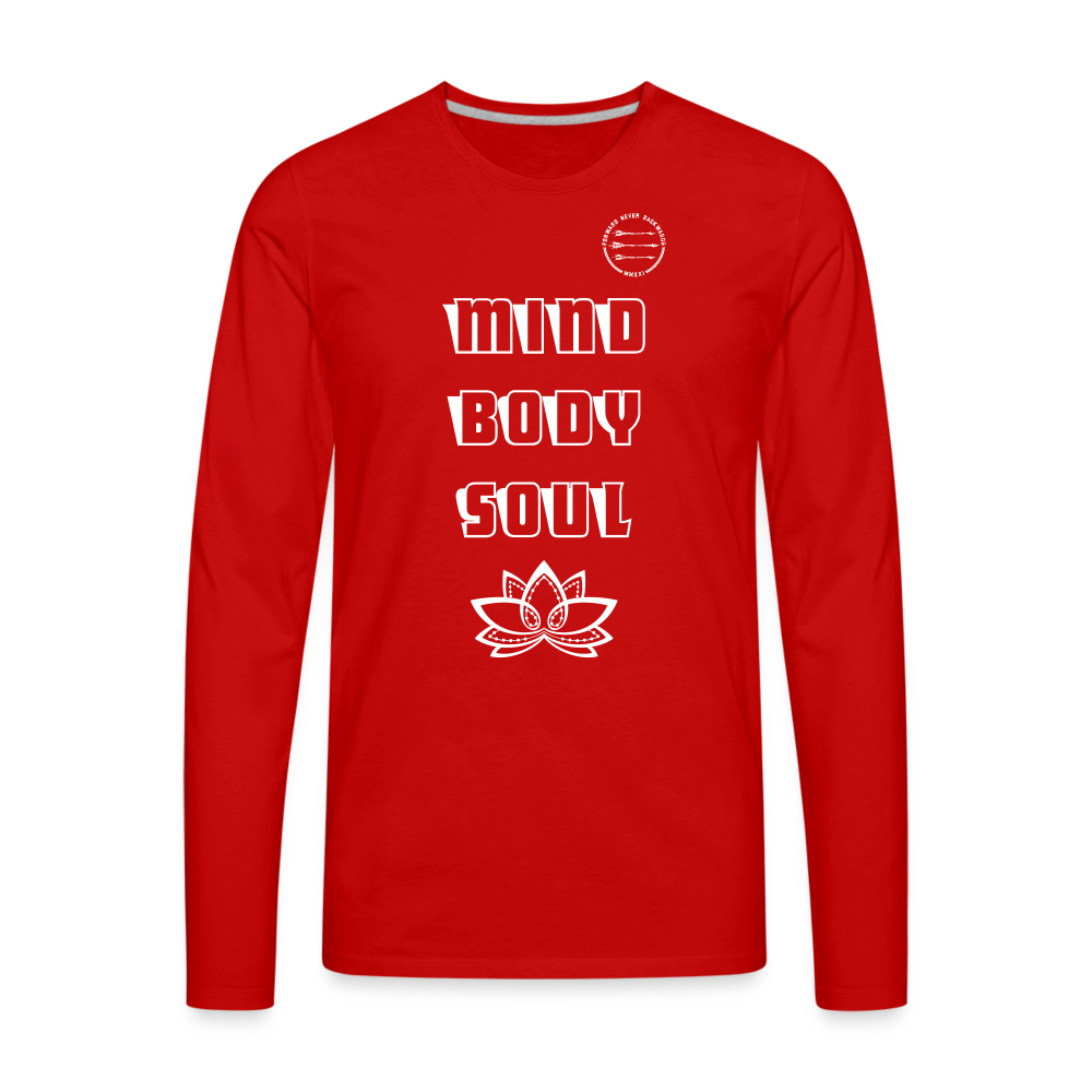 Men's Mind Body Soul Long Sleeve - red