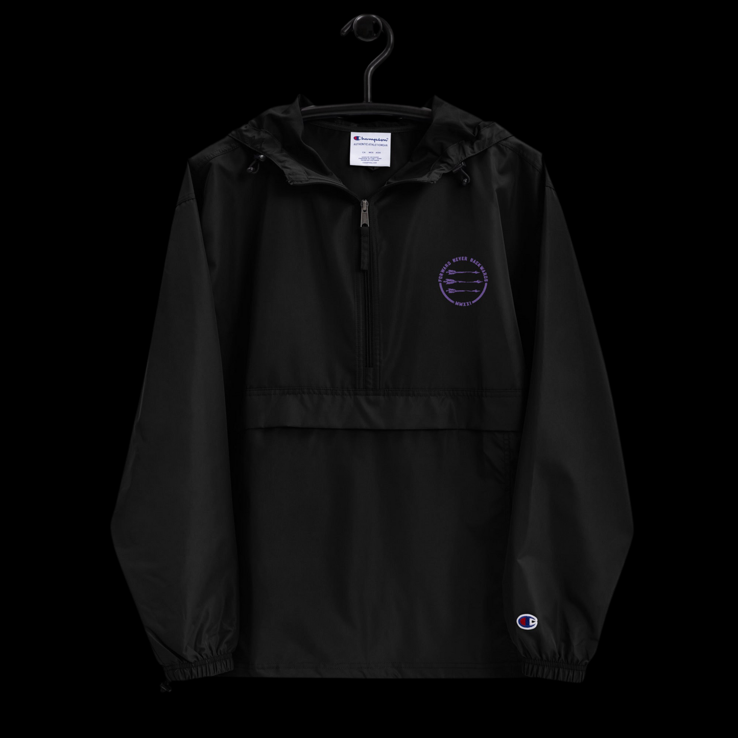 FNB Purple Team Spirit Embroidered Champion Packable Jacket