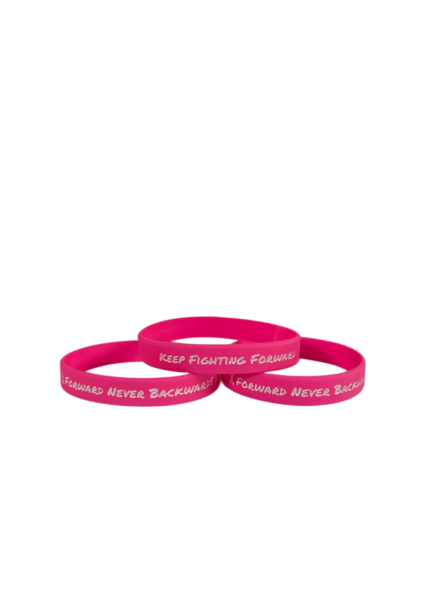 Breast Cancer Wristbands- Keep Fighting Forward 2 for 5