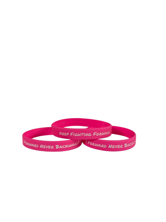 Breast Cancer Wristbands- Keep Fighting Forward 2 for 5