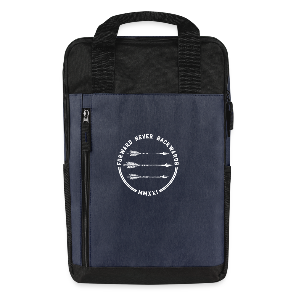 Laptop Backpack - heather navy/black