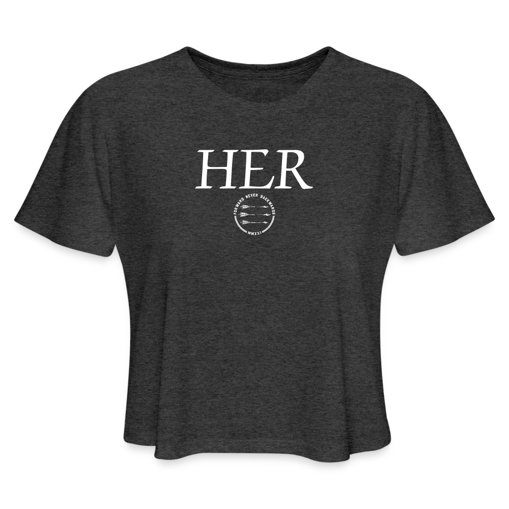 HER Cropped T-Shirt - deep heather